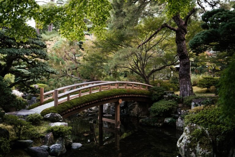 A garden bridge inside the grounds of Kyoto Imperial Palace