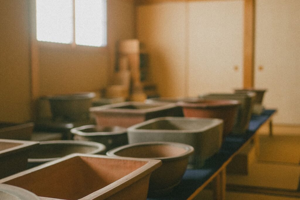 A traditional pottery and craft workshop in Japan