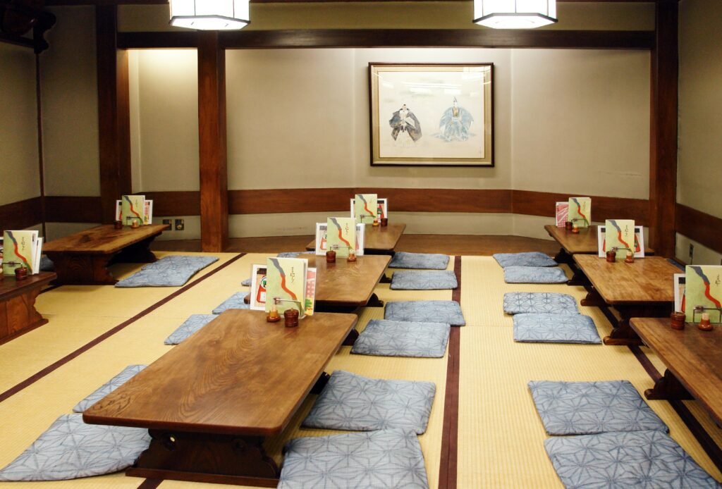 A simple tatami-mat room in a Japanese ryokan