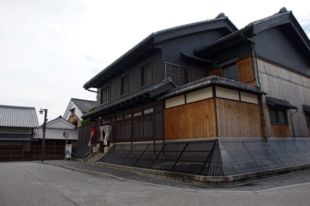 Traditional sake brewing equipment at Gekkeikan's brewery in Fushimi, Kyoto