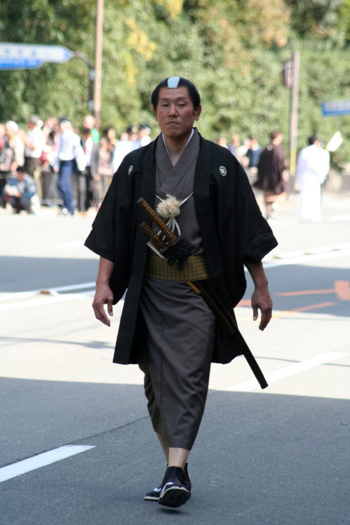 Costumed participants in the Jidai Matsuri historical procession in Kyoto
