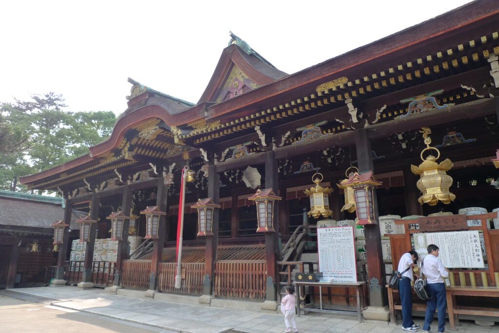 Kitano Tenmangu shrine grounds in Kyoto, site of the Zuiki Matsuri festival